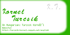 kornel turcsik business card